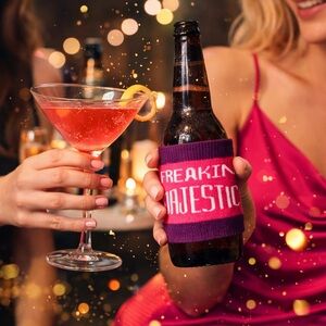 3/$15 Freakin’ Majestic Knit Drink Sleeve / Beer Cozy